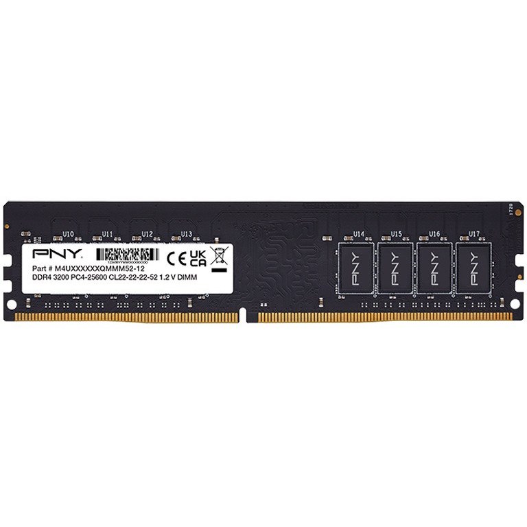 رم کامپیوتر پی ان وای مدل Performance ظرفیت ۱۶ گیگابایت DDR4 فرکانس ۳۲۰۰ مگاهرتز CL22